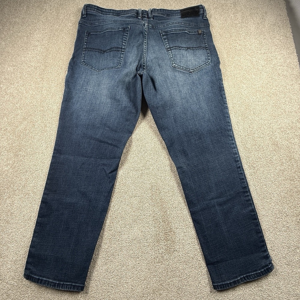 Buffalo David Bitton Jackson Men's 40x30 Straight Stretch Blue Jeans - Picture 4 of 9